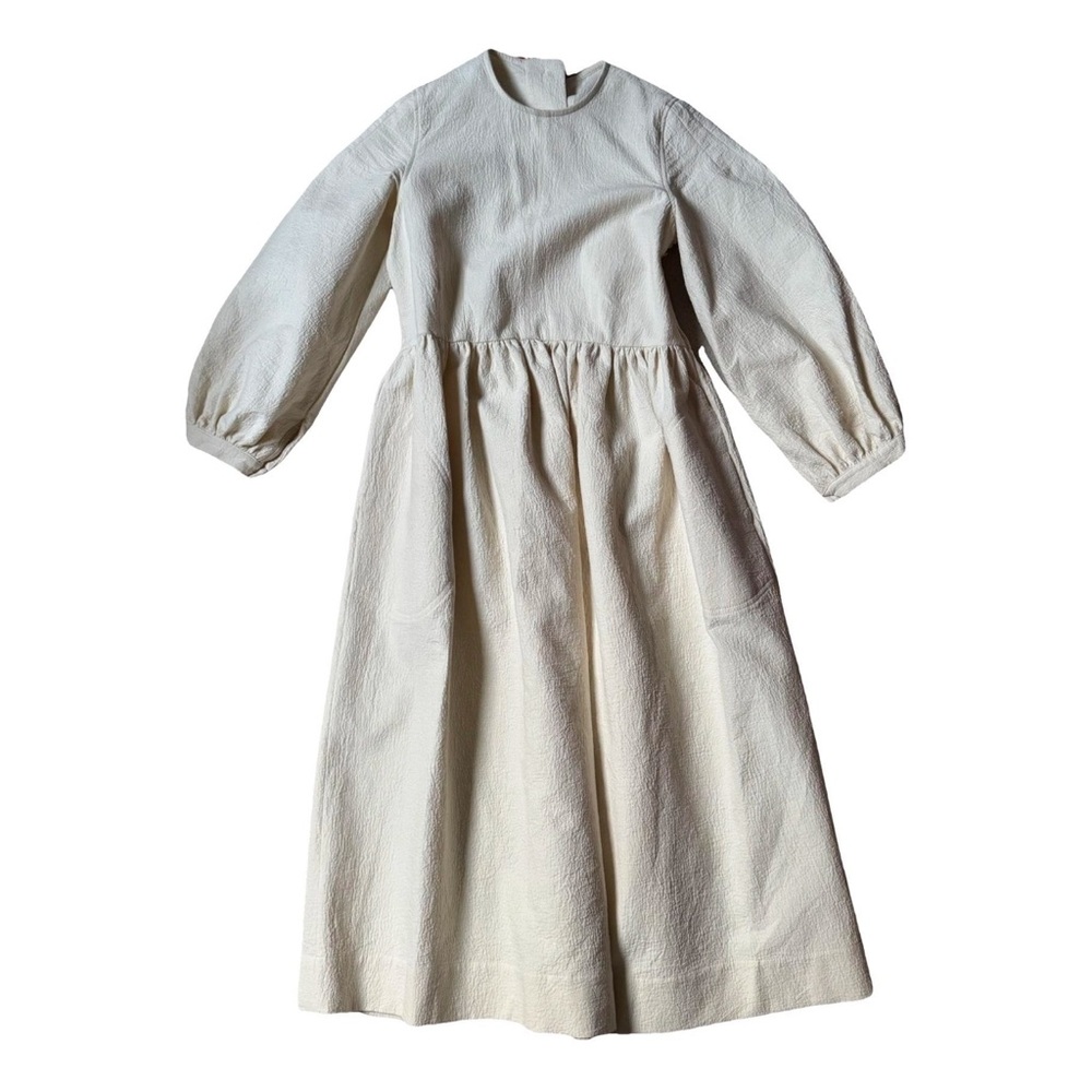&Daughter Rosalie Gathered Cotton Ivory Midi Dress 14 -Never Worn